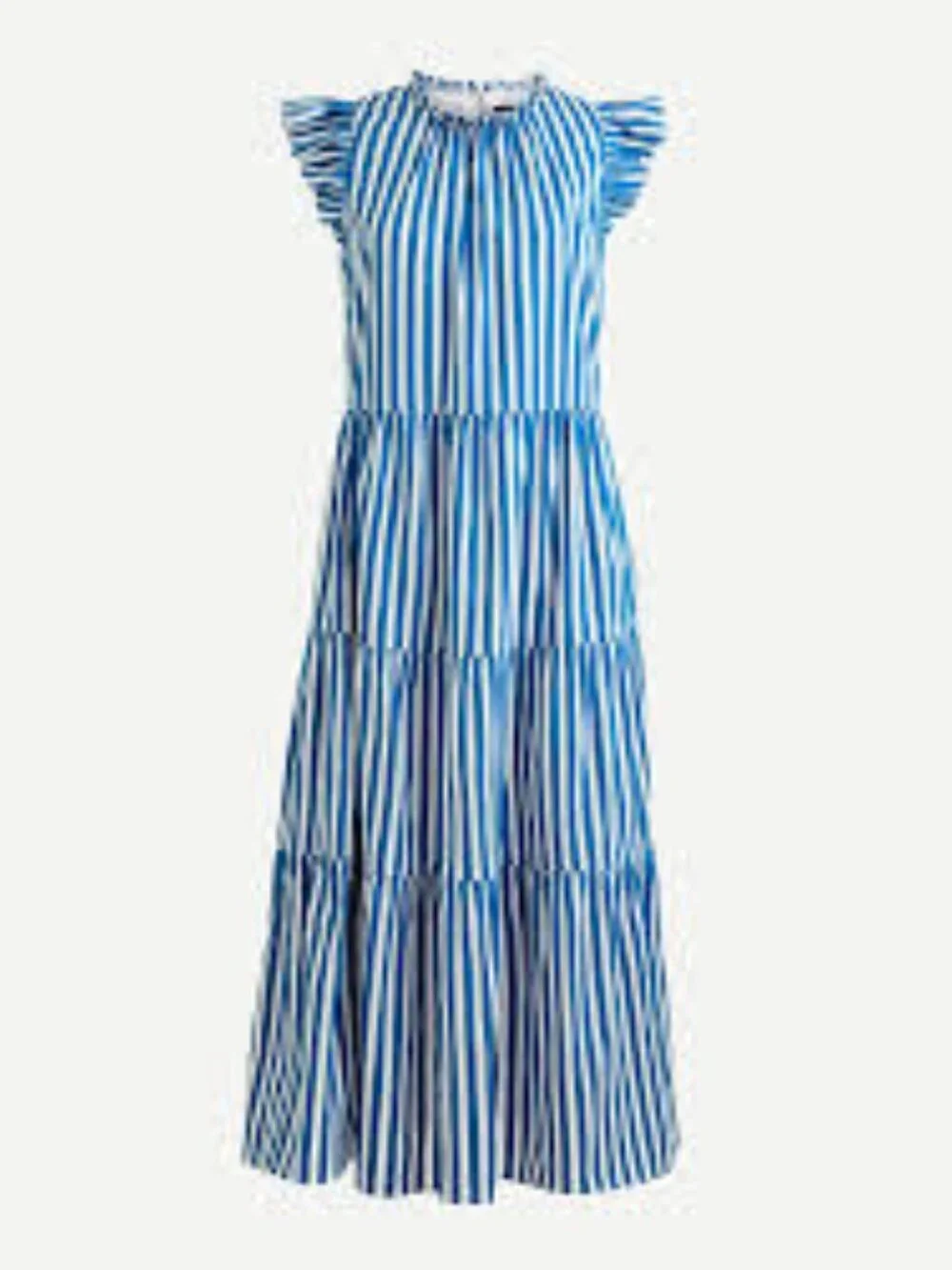 J.Crew blue and green striped dress L
